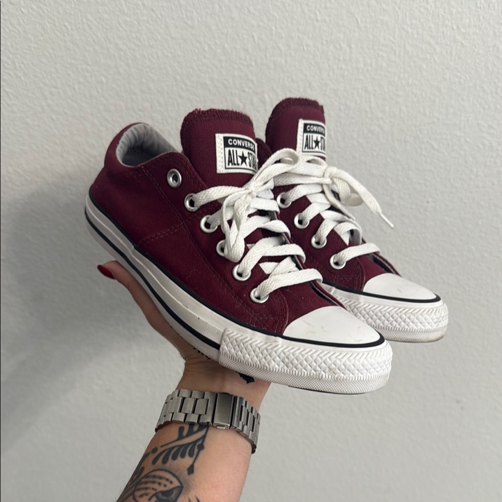 Converse Maroon Low-Top Sneakers